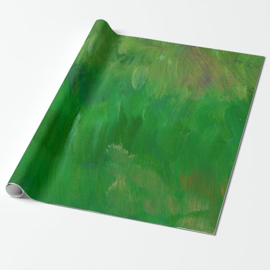 Groen gras verftextuur. Handgetrokken achtergrond. Cadeaupapier (Uitgerold)