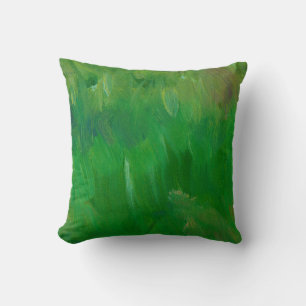 Groen gras verftextuur. Handgetrokken achtergrond. Kussen
