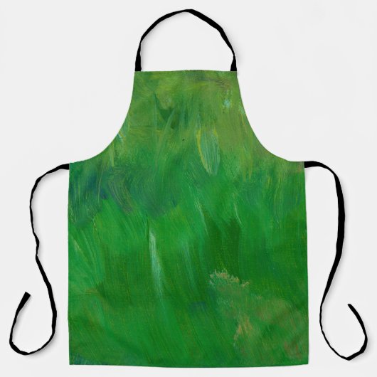 Groen gras verftextuur. Handgetrokken achtergrond. Schort (Voorkant)