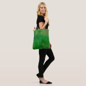 Groen gras verftextuur. Handgetrokken achtergrond. Tote Bag (Op model)