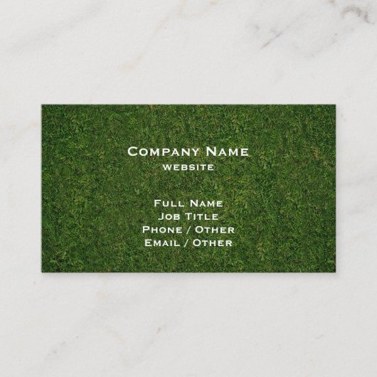 Groen gras Visitekaartje (Voorkant)