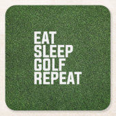 Groen Gras voor golfer feest eten slaap golf herha Kartonnen Onderzetters (Voorkant)