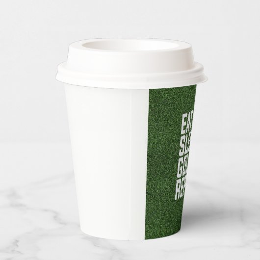 Groen Gras voor golfer feest eten slaap golf herha Papieren Bekers (Rechts)