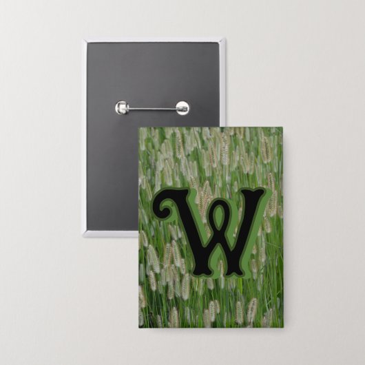 Groen gras zaden button (Voorkant / Achterkant)