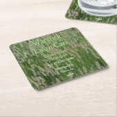 Groen gras zaden kartonnen onderzetters (Schuin)