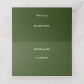 Groen gras zaden klantenkaartje (Binnenkant ongevouwen)