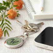 Groen gras zaden sleutelhanger (Zijkant)