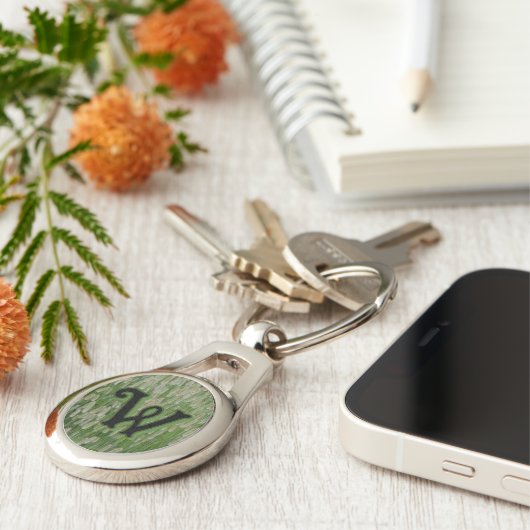 Groen gras zaden sleutelhanger (Zijkant)