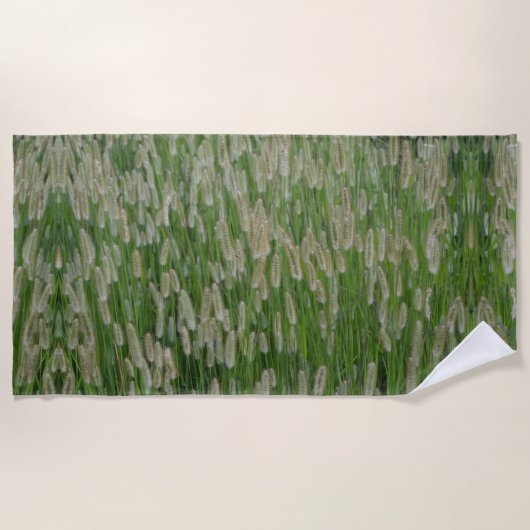 Groen gras zaden strandlaken (Voorkant)