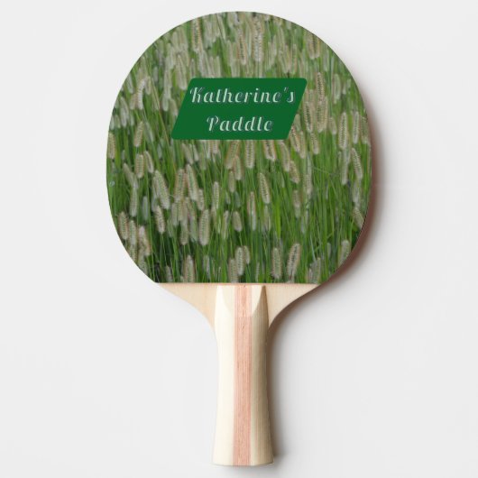 Groen gras zaden tafeltennisbatje (Voorkant)
