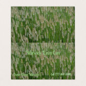 Groen gras zaden visitekaartje (Buitenkant ongevouwen)