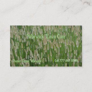 Groen gras zaden visitekaartje