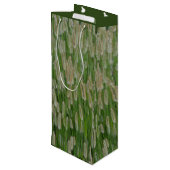 Groen gras zaden wijn cadeautas (Achterkant Gekanteld)