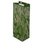 Groen gras zaden wijn cadeautas (Voorkant Gekanteld)