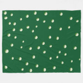 Groen grasfleece deken vol golfballen (Voorkant (Horizontaal))