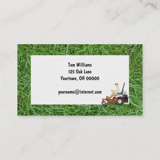 Groen graslandschap visitekaartje (Achterkant)