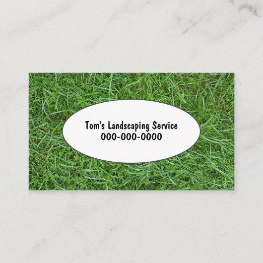 Groen graslandschap visitekaartje (Voorkant)