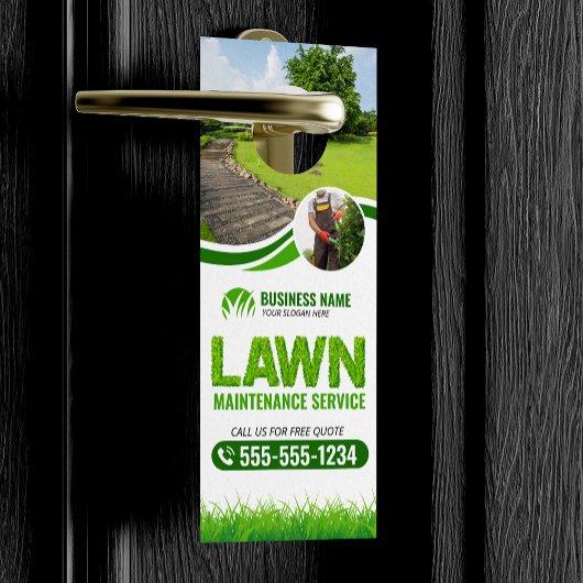 Groen grasonderhoud Service Landscaping Mow Deurhanger