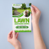Groen grasonderhoud Service Landscaping Mow Flyer (Hand)