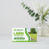 Groen grasonderhoud Service Landscaping Mow Visitekaartje (Staand voorkant)
