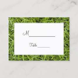 Groen Grass Achtertuin Trouwplaats Kaarten Plaatskaartje