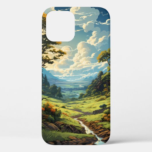 Groen Grass Sky Landschap Case-Mate iPhone Case (Achterkant)