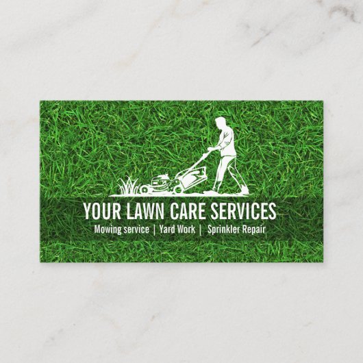 Groen Grastuin Graszorg Maaien Landschap Visitekaartje (Voorkant)