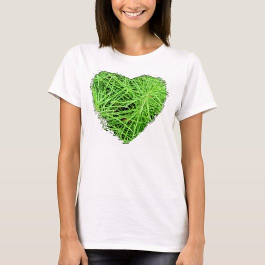 Groen grasvuurwerk; Geen tekst T-shirt (Voorkant)