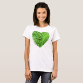 Groen grasvuurwerk; Geen tekst T-shirt (Voorkant volledig)