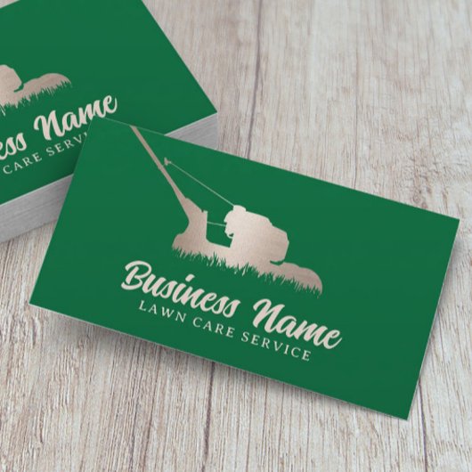 Groen graszorg en landschapsontwerp Gold Mower Visitekaartje