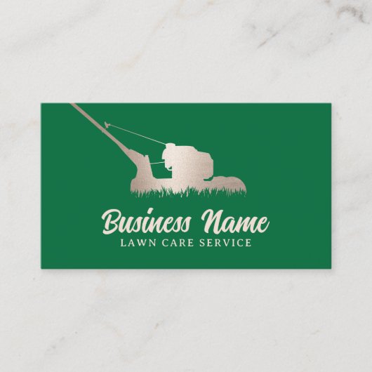 Groen graszorg en landschapsontwerp Gold Mower Visitekaartje (Voorkant)