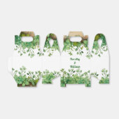 Groen grenst aan rustieke lente bruiloft bedankdoosjes (Uitgevouwen)