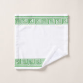 Groen Grieks Frieze Design Bad Handdoek (Wasdoekje)