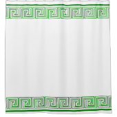 Groen Grieks Frieze Design Douchegordijn (Voorkant)