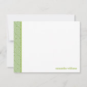 Groen Grieks Zeer belangrijk Patroon Dank u Kaart (Voorkant)