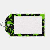 Groen griezelig Crawly Happy Halloween Rats Patroo Cadeaulabel (Achterkant Horizontaal)