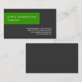 Groen grijs aantrekkelijk Visitekaartje (Voorkant / Achterkant)