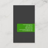 Groen grijs aantrekkelijk Visitekaartje (Achterkant)