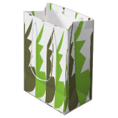 Groen Grijs Abstract Modern Medium Cadeauzakje (Voorkant Gekanteld)