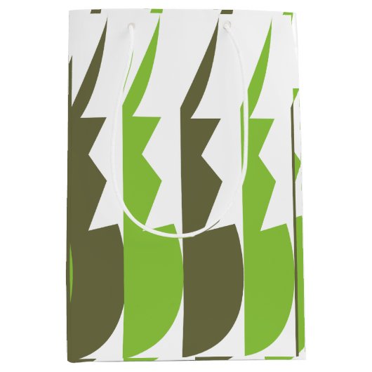 Groen Grijs Abstract Modern Medium Cadeauzakje (Voorkant)