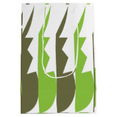 Groen Grijs Abstract Modern Medium Cadeauzakje (Achterkant)