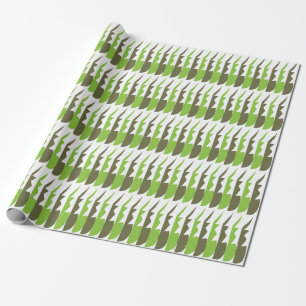 Groen Grijs Abstract Modern Patroon Cadeaupapier