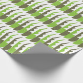 Groen Grijs Abstract Modern Patroon Cadeaupapier (Hoek)