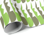 Groen Grijs Abstract Modern Patroon Cadeaupapier (Rol Hoek)