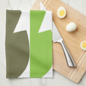 Groen Grijs Abstract Modern Patroon Theedoek (Quarter Fold)