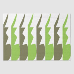 Groen Grijs Abstract Modern Patroon Tissuepapier