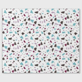 Groen grijs Abstract Terrazzo mosaic Stone Pattern Cadeaupapier (Vlak)