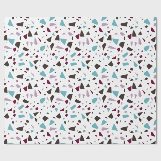 Groen grijs Abstract Terrazzo mosaic Stone Pattern Cadeaupapier (Vlak)
