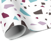 Groen grijs Abstract Terrazzo mosaic Stone Pattern Cadeaupapier (Rol Hoek)