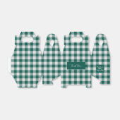 Groen Grijs Buffel Plaid Check Bedankdoosjes (Uitgevouwen)